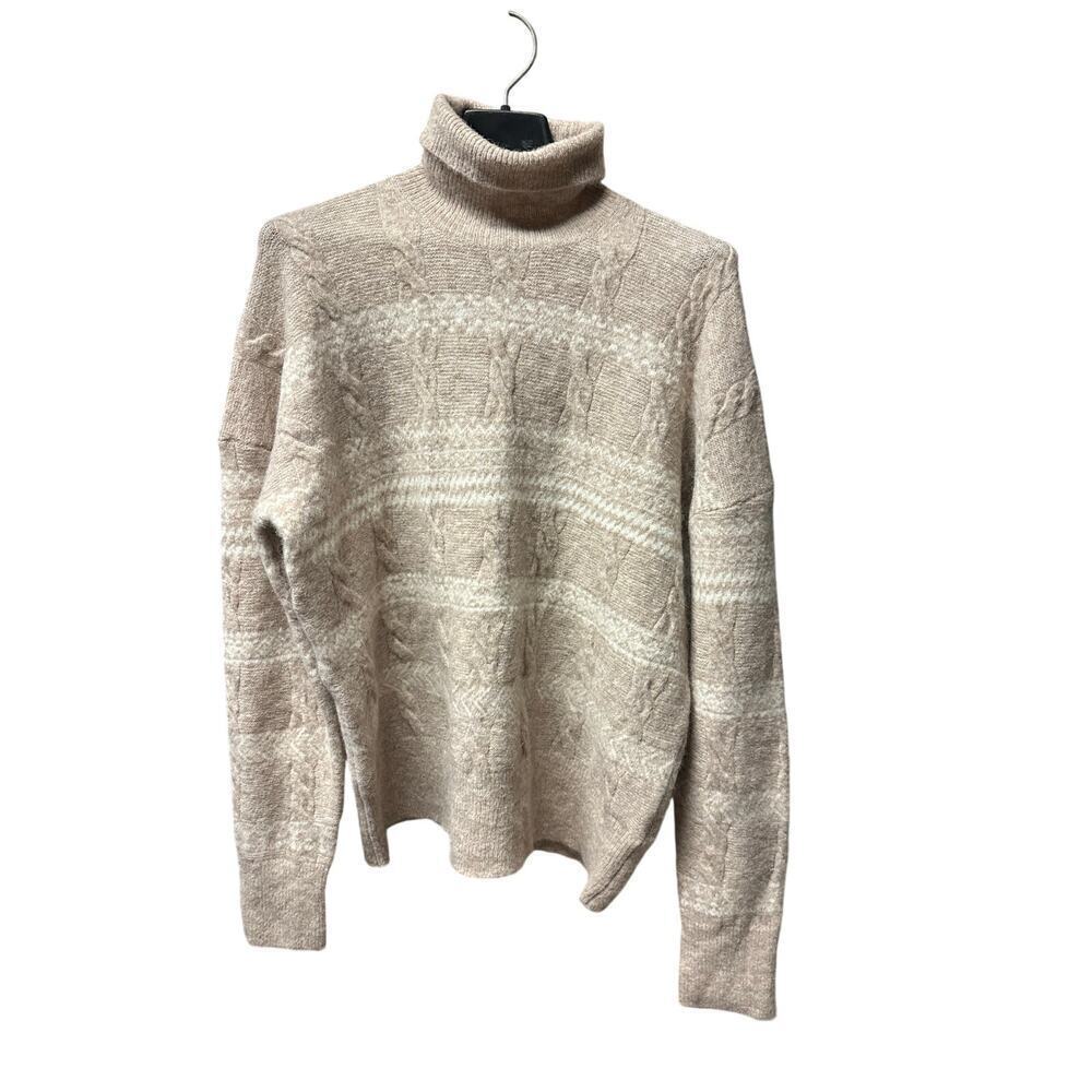 Vineyard Vines oatmeal heather cable-knit sweater Size L